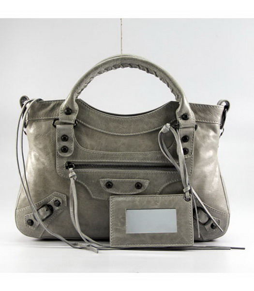 Balenciaga Motorcycle City Mini Bag grigio chiaro